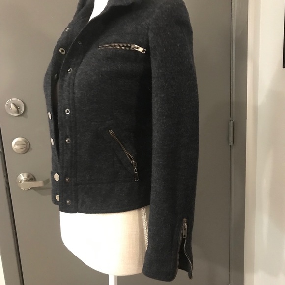 MING YUE High Neck Black Skinny Jacket - Picture 3 of 11